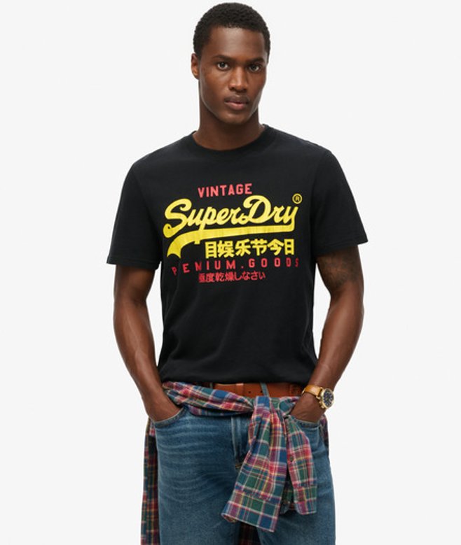 Herren Vintage Logo Duo T-shirt - Größe: L - Superdry - Modalova