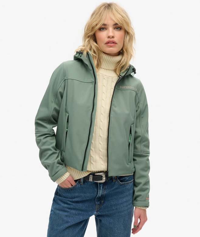 Damen Softshell Trekker Kapuzenjacke - Größe: 40 - Superdry - Modalova