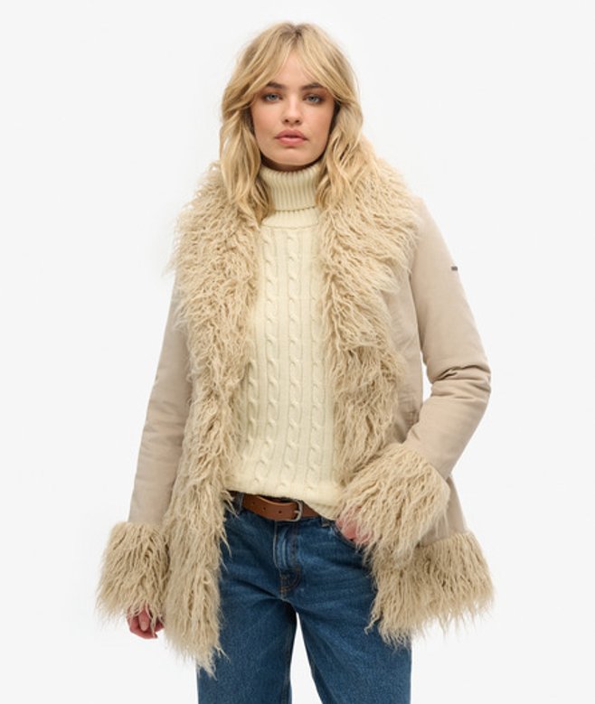 Damen Afghanischer Mantel, Größe: 38 - Größe: 38 - Superdry - Modalova