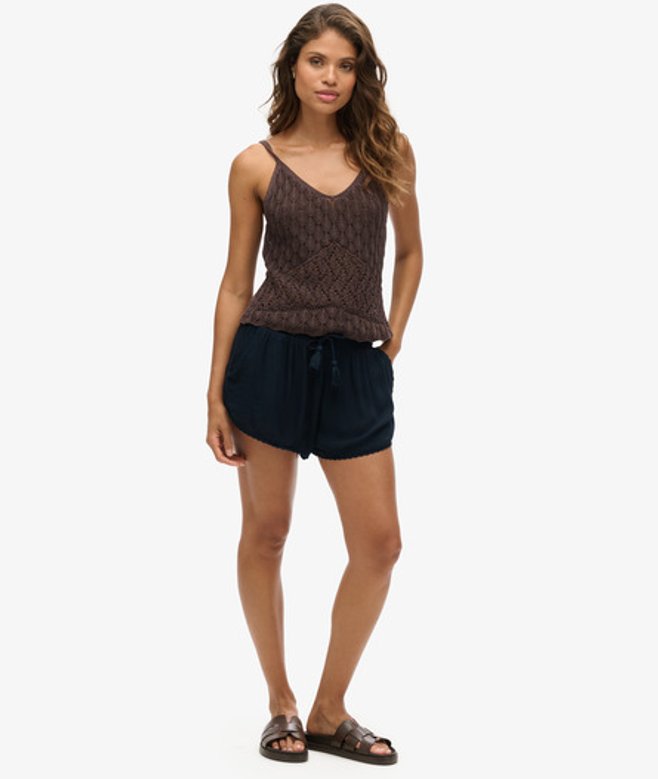 Women's Beach Shorts Navy / Eclipse Navy - Size: 10 - Superdry - Modalova