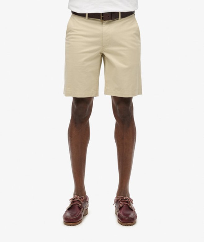 Superdry Men's Stretch Chino Shorts Beige / Pelican Beige