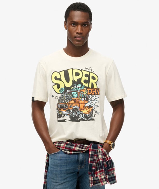 Herren Locker Geschnittenes Dragnut Odd Rods T-shirt - Größe: S - Superdry - Modalova