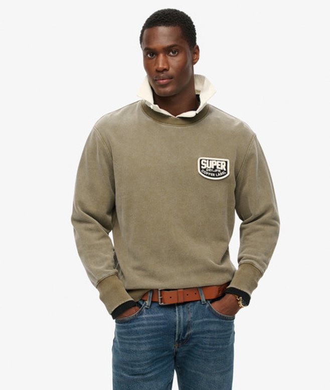 Mechanic Sweatshirt met Ronde Hals en Losse Pasvorm