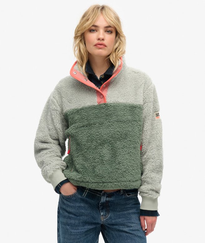 Super Soft Mash Up Henley Trui Lichtgrijs Grootte: 34 afbeelding
