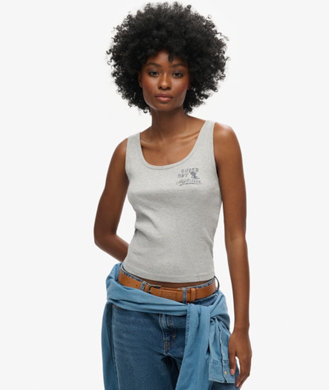 Athletic Essentials Geribd Hemdtopje Grijs Grootte: 36 afbeelding