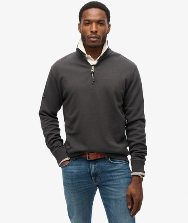 Herren Utility Sweatshirt mit Logo und Halbem Reißverschluss - Größe: S - Superdry - Modalova