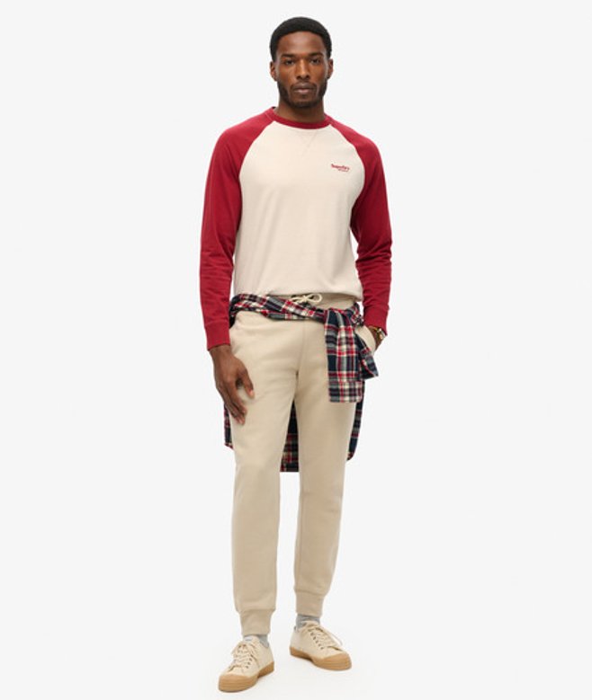 Superdry Essential Joggingbroek met Logo Beige