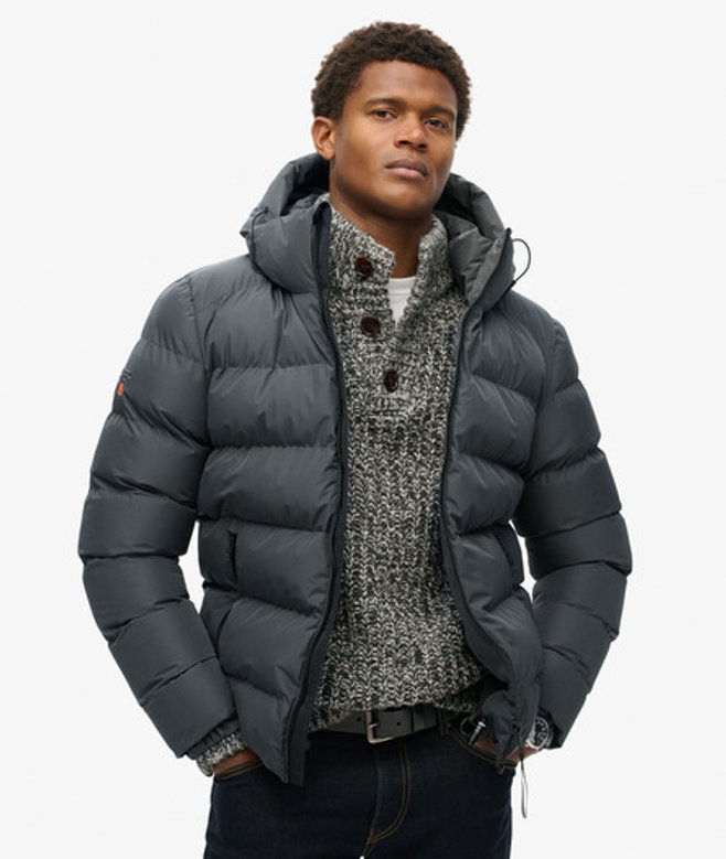 Herren Sports Steppjacke mit Kapuze - Größe: S - Superdry - Modalova