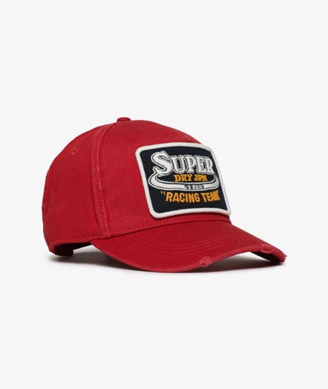Truckerpet met Grafische Print Rood Grootte: 1SIZE afbeelding