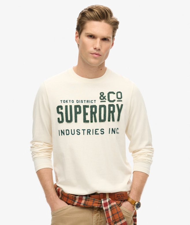 Haut à Manches Longues Workwear Applique Taille: M - Superdry - Modalova