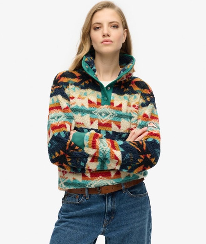 Super Soft Bedrukte Henley Trui Multi Grootte: 36 afbeelding