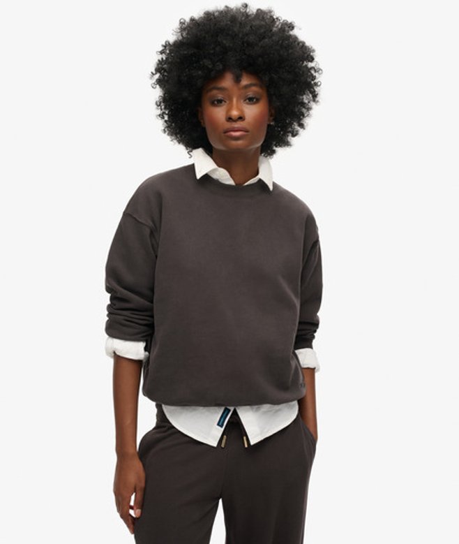 Essential Logo Sweatshirt met Relaxed fit Zwart Grootte: 36 afbeelding