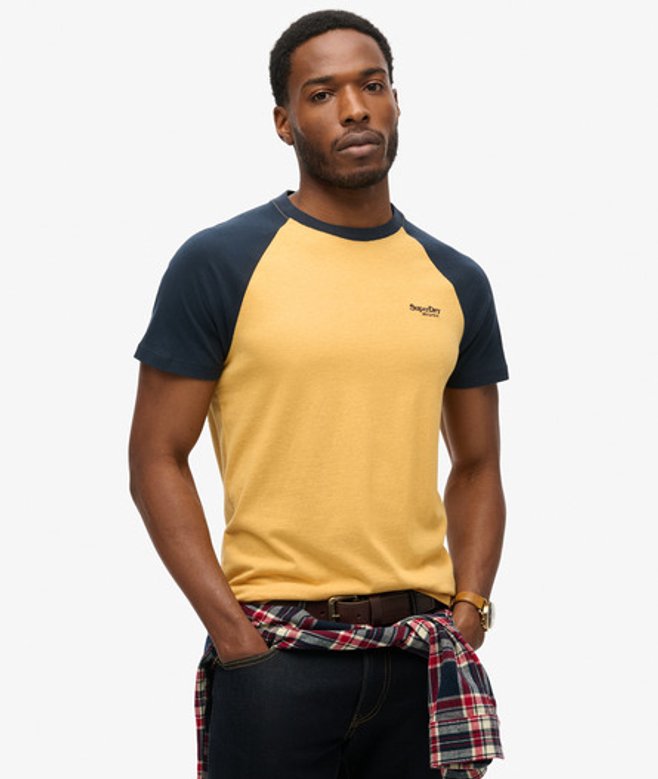 Herren Essential Baseball-t-shirt aus Bio-baumwolle mit Logo - Größe: M - Superdry - Modalova