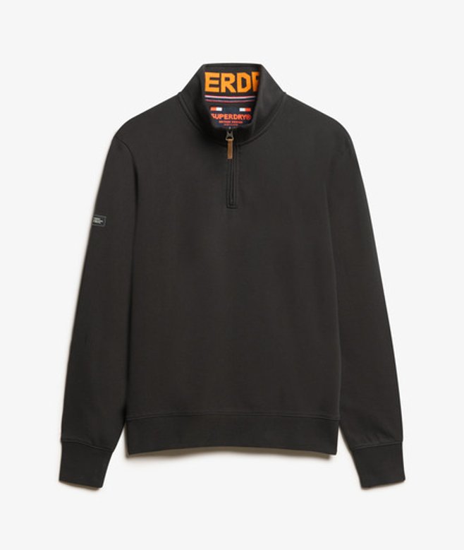 Superdry Men's Core Logo Half Zip Sweatshirt Black