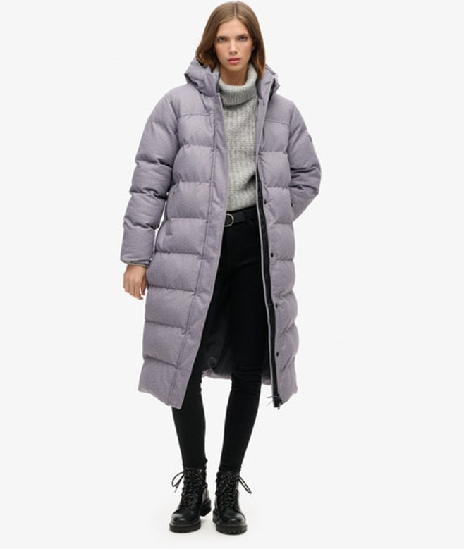 Lange Pufferjas van Tweed