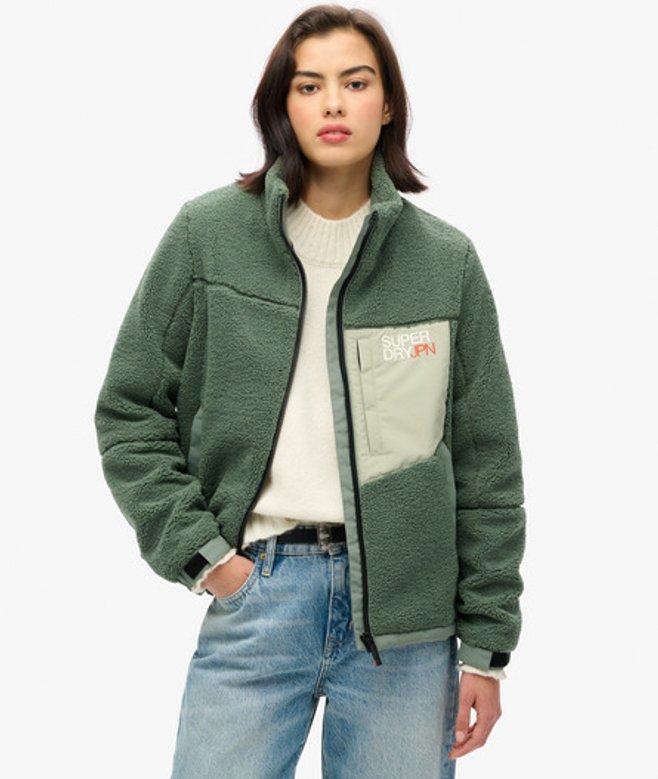 Fleece Trekker Jack Groen Grootte: 38 afbeelding