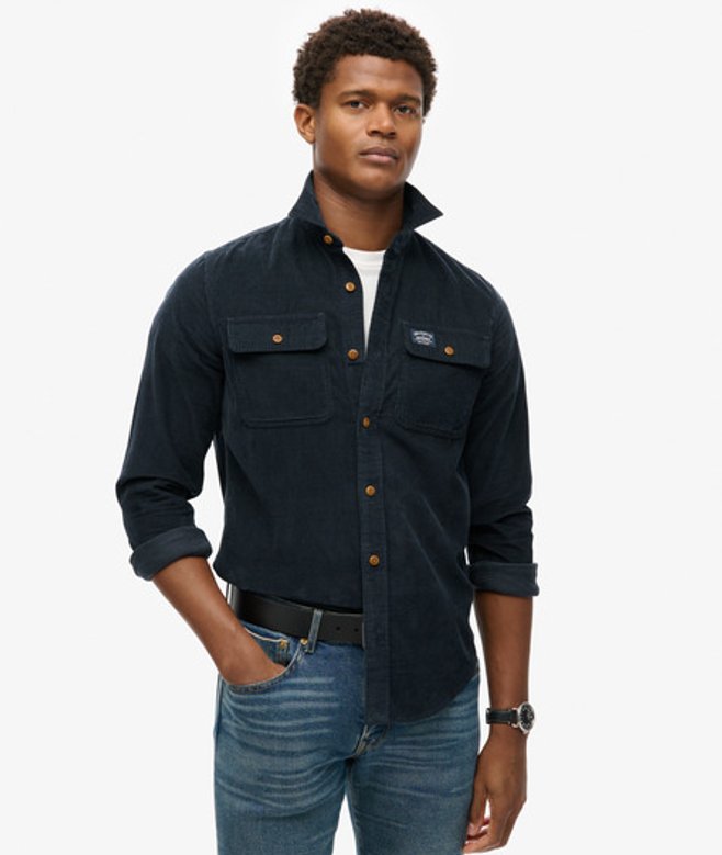Herren Workwear Hemd aus Cord, Größe: L - Superdry - Modalova
