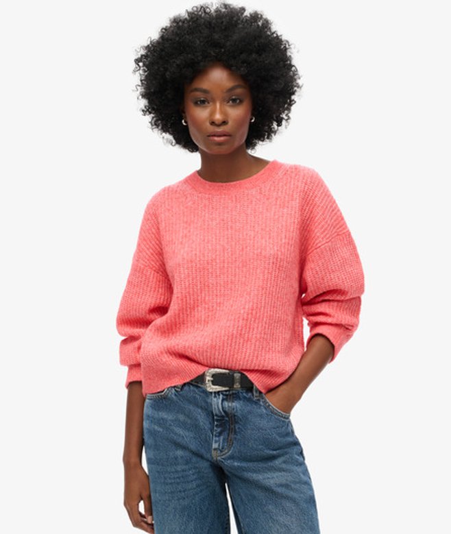 Damen Angerauter Pullover mit Rundhalsausschnitt - Größe: 36 - Superdry - Modalova