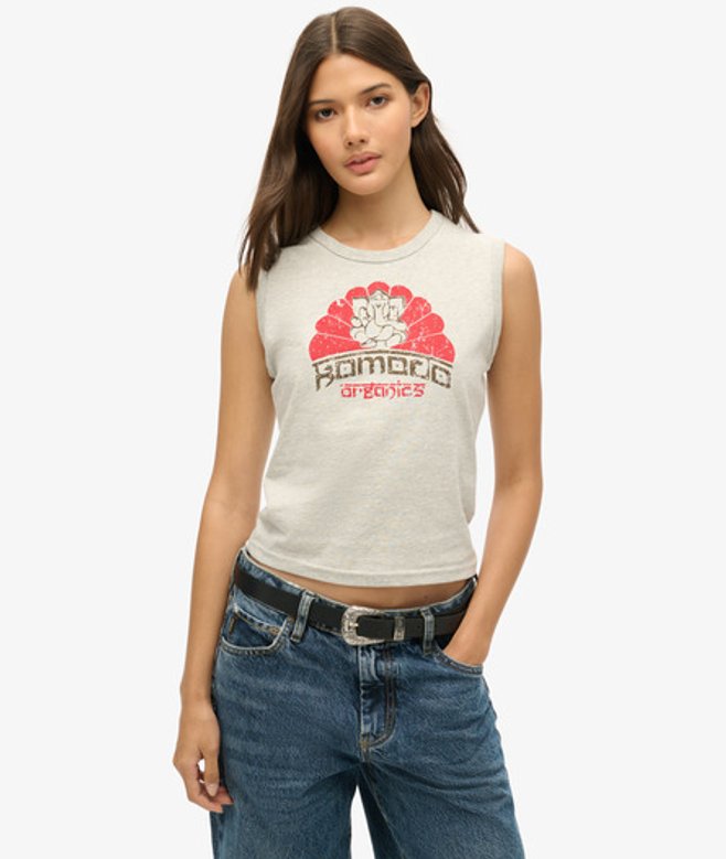 Damen x Komodo Ganesh Schmales Tanktop - Größe: 40 - Superdry - Modalova