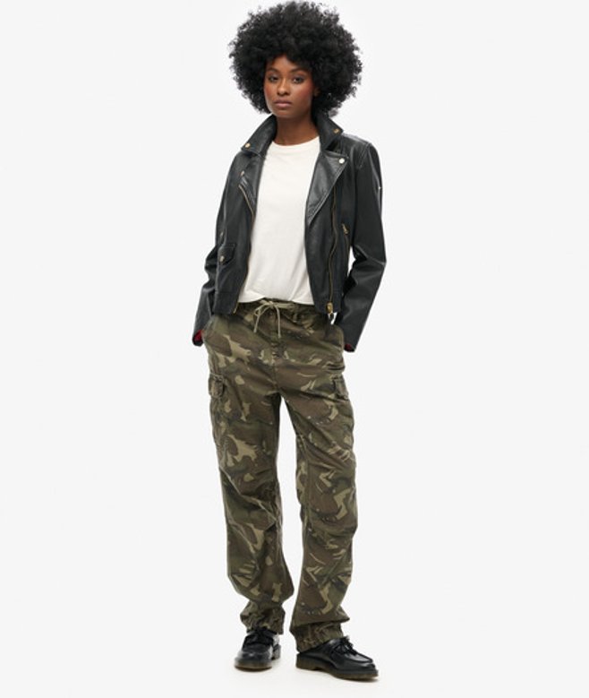 Para Cargobroek met Lage Taille Groen Grootte: 30/30 afbeelding