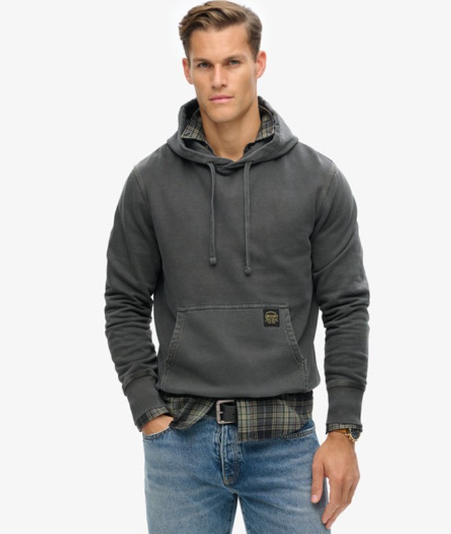 Herren Hoodie mit Lockerer Passform und Kontrastnaht - Größe: S - Superdry - Modalova