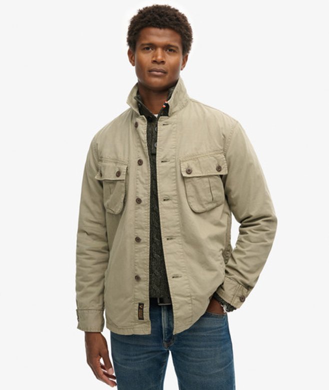 Militaire Overshirtjas Khaki Grootte: S afbeelding
