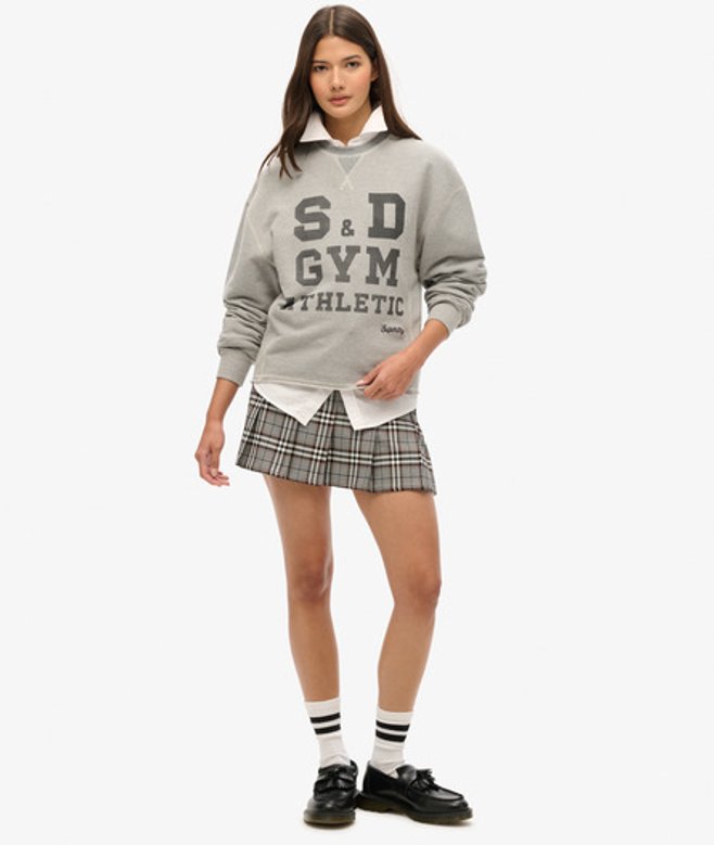 Damen Vintage Tweed-minirock mit Falten - Größe: 42 - Superdry - Modalova