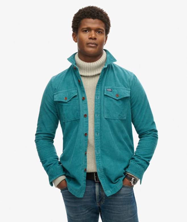 Herren Vintage Cord Hemdjacke - Größe: M - Superdry - Modalova