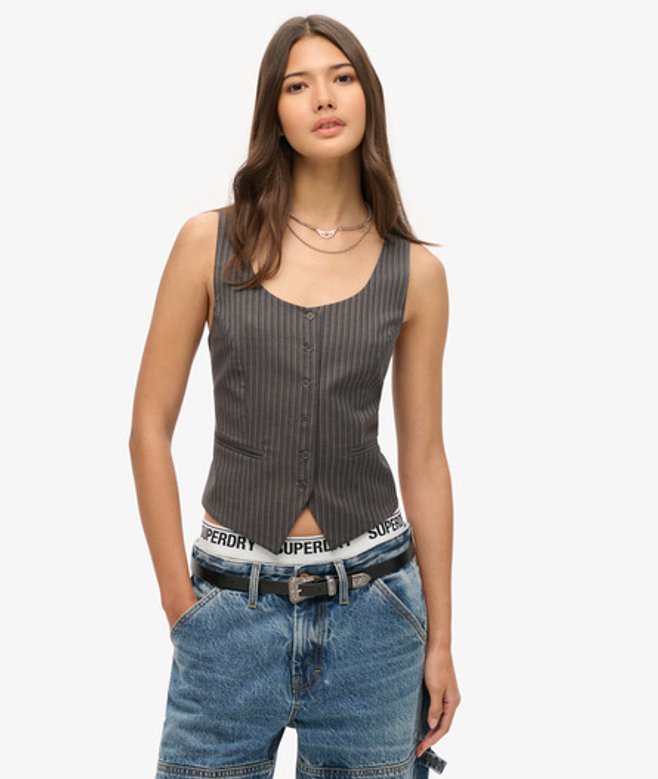 Damen Weste mit Satinrücken - Größe: 42 - Superdry - Modalova
