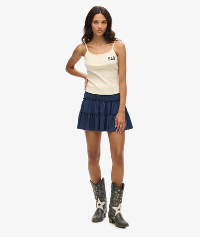 Damen Gestufter Jersey-minirock - Größe: 40 - Superdry - Modalova