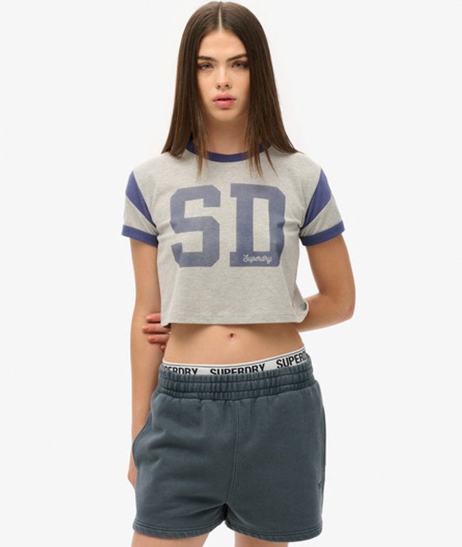 Vintage Wash Sweatshort Blauw Grootte: 36 afbeelding