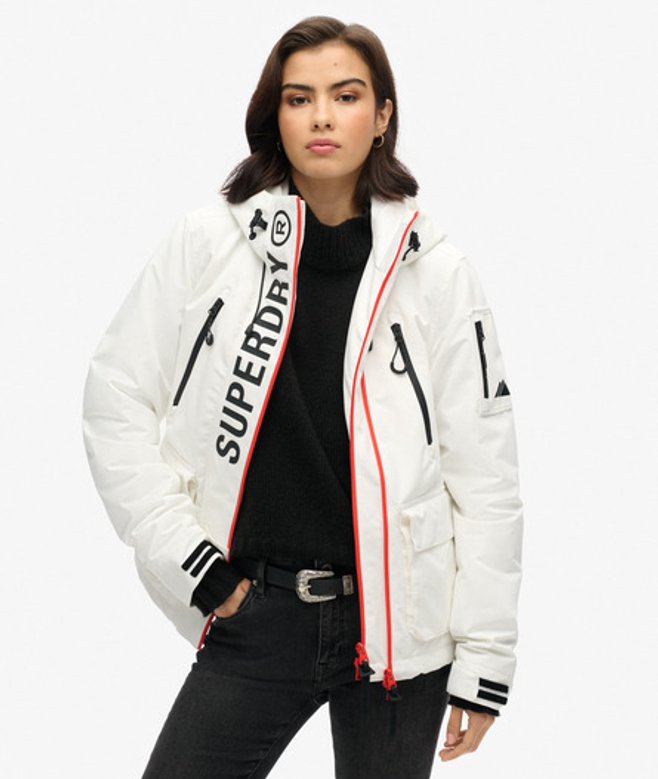 Superdry Women’s Hooded Ultimate Sd-windcheater Jacket White / Optic – Size: 12 Superdry Women’s Hooded Ultimate Sd-windcheater Jacket White / Optic – Size: 12