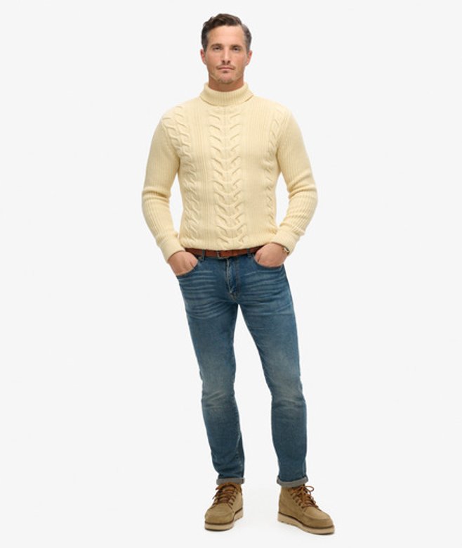 Superdry The Merchant Store - Biologische Slim Jeans Blauw