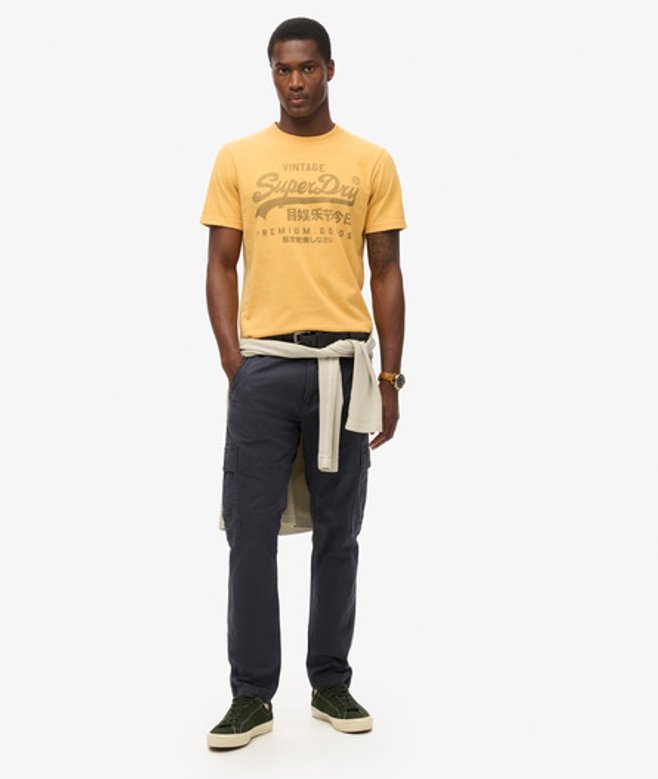 Superdry Men's Classic Heritage T-shirt Yellow / Amber Yellow Marl