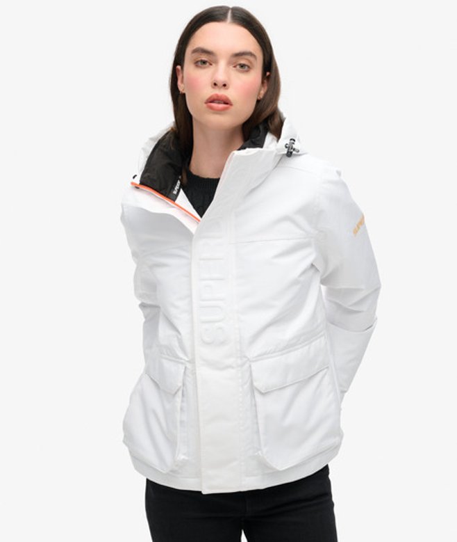 Ultimate Windbreaker jas met Capuchon Wit Grootte: 40 afbeelding