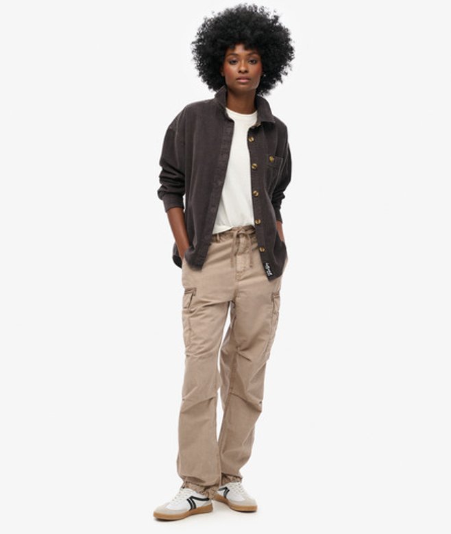 Para Cargobroek met Lage Taille Beige Grootte: 34/32 afbeelding