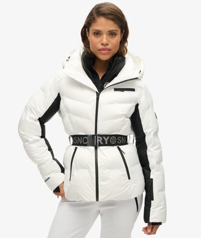 Luxe Ski-pufferjas Wit Grootte: 34 afbeelding
