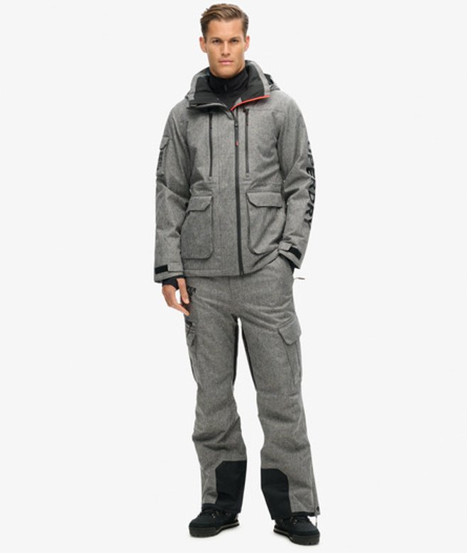 Superdry Men's Ski Peak Rescue Jacket Dark Grey / Dark Grey Marl