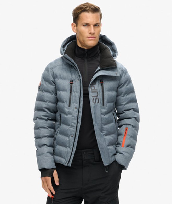 Gewatteerde Fuji Ski-jas Blauw Grootte: L afbeelding
