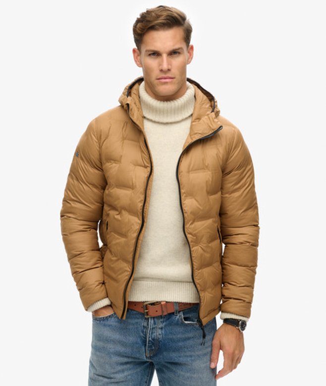 Gewatteerde Korte Pufferjas Bruin Grootte: M afbeelding