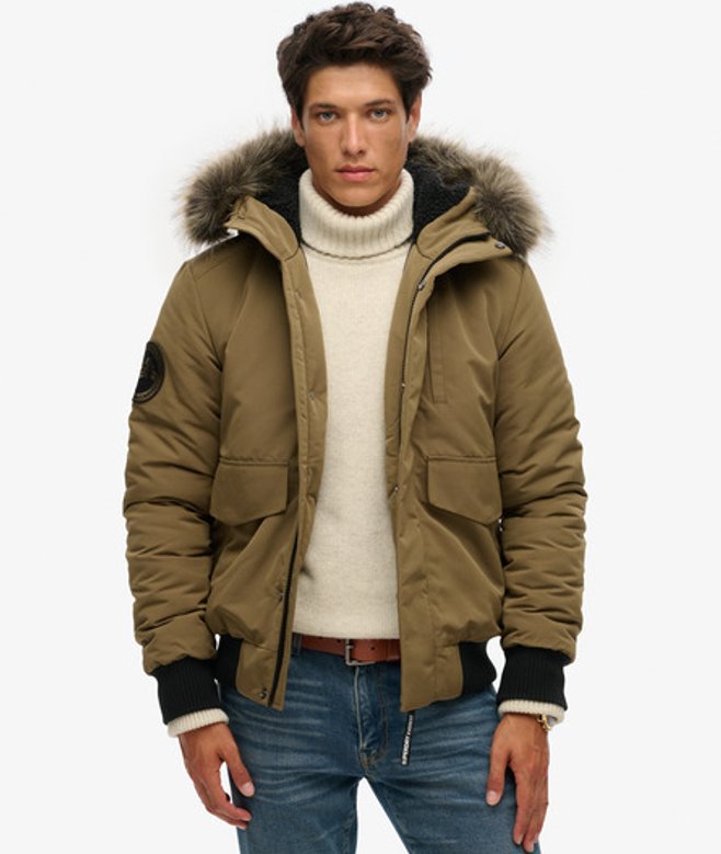 Herren Everest Bomber-steppjacke mit Kapuze - Größe: Xxl - Superdry - Modalova