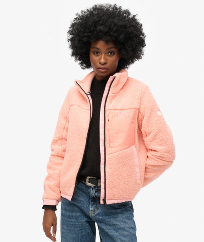 Fleece Trekker Jack Roze Grootte: 38 afbeelding