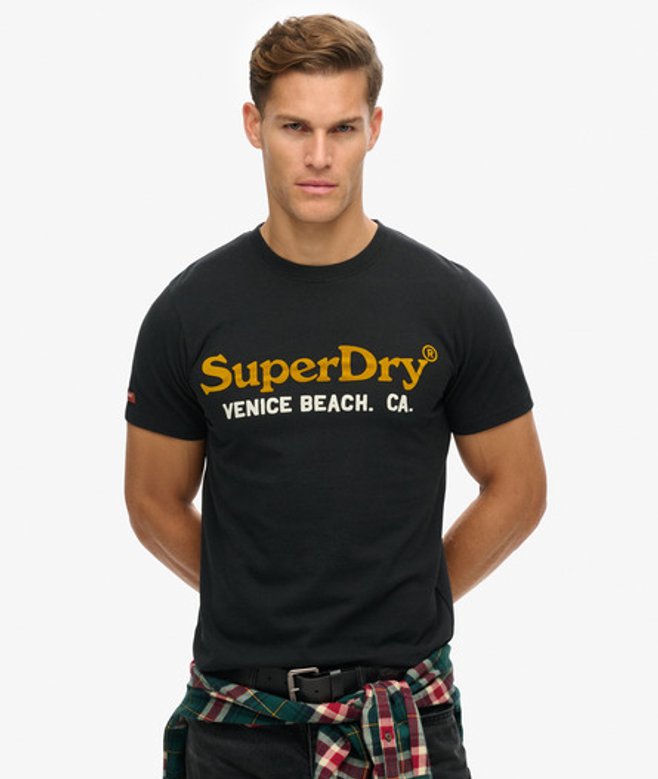 Herren Venue Duo Logo-T-Shirt, , Größe: M - Superdry - Modalova
