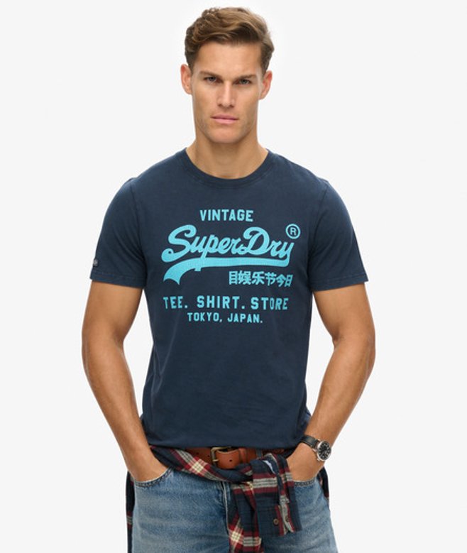 Herren Neon Vintage T-shirt mit Logoprint - Größe: M - Superdry - Modalova