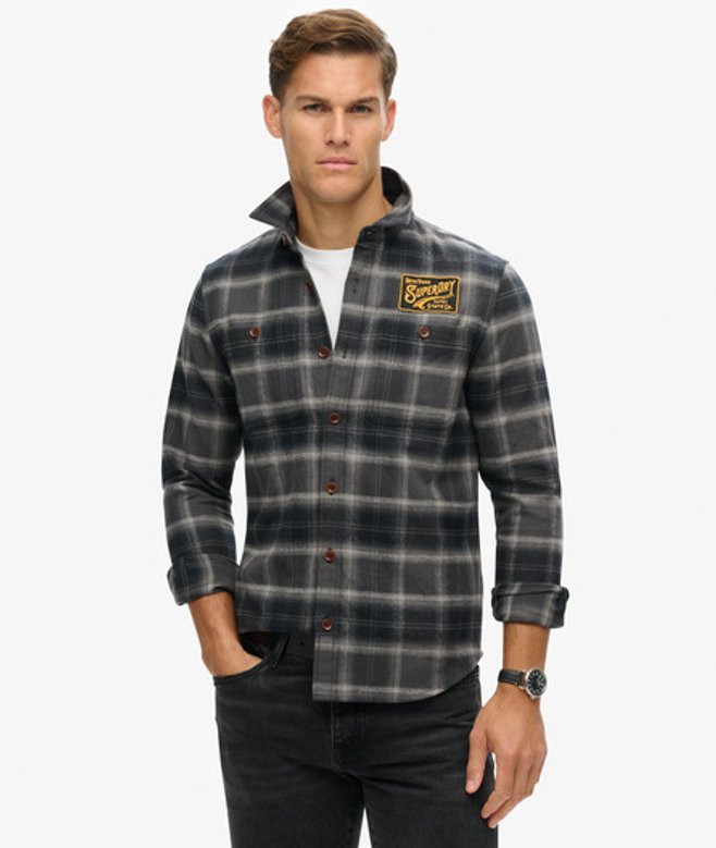 Surchemise Brodée à Carreaux Taille: L - Superdry - Modalova