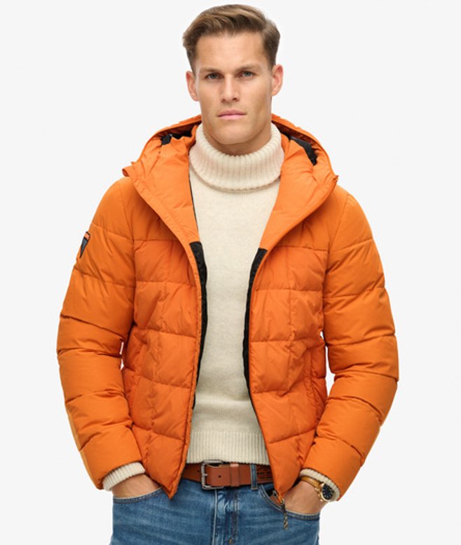 Expedition-pufferjas met Capuchon Oranje Grootte: L afbeelding