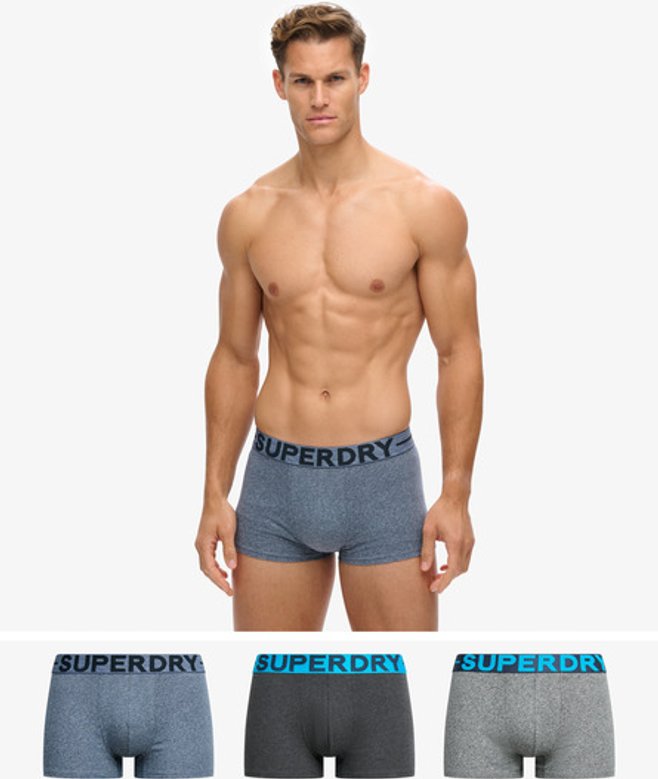 Superdry Homme Lot de Trois Boxers en Coton bio