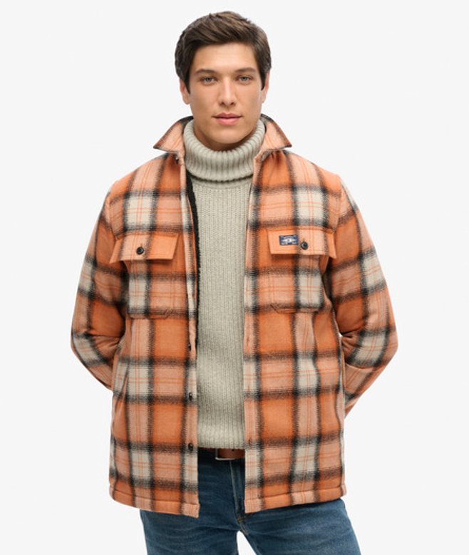 Men's Wool Miller Overshirt / Roderick Check - Size: L - Superdry - Modalova