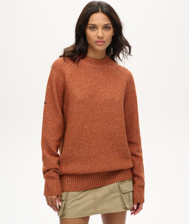 Oversized Grove Trui met Raglanmouwen Oranje Grootte: XL afbeelding