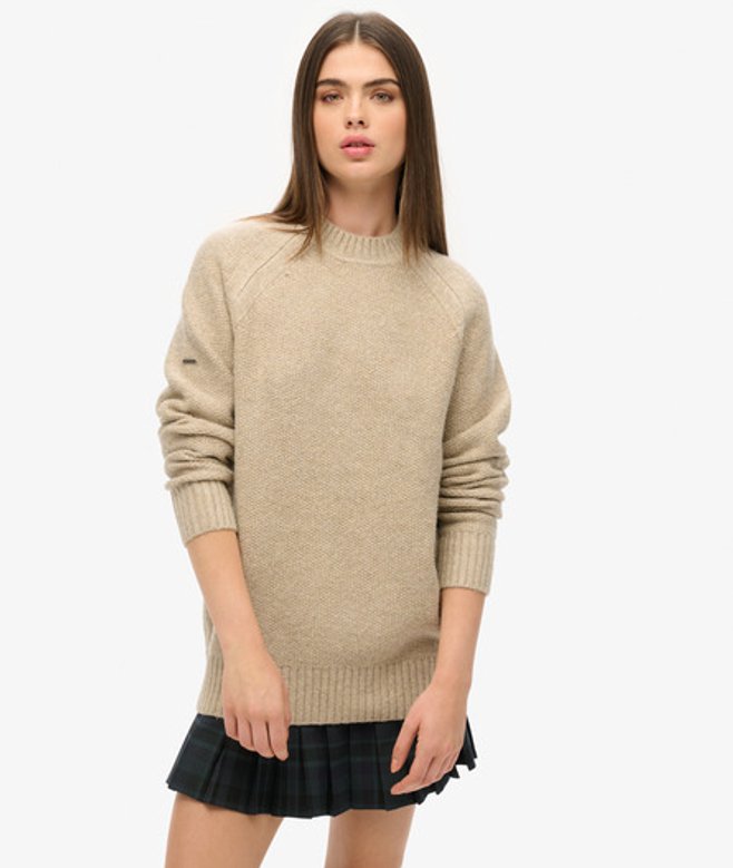 Women's Grob Gestrickter, übergroßer Pullover mit Raglanärmeln - Größe: Xxl - Superdry - Modalova